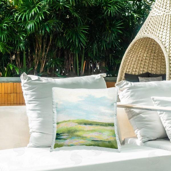 Stupell Industries June Erica Vess | Brushed Meadow & Sky Printed Throw Pillow