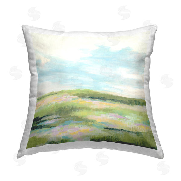stupell industries June Erica Vess | Brushed Meadow & Sky Printed Throw Pillow