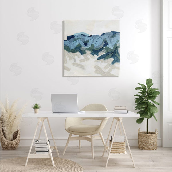 Stupell Industries June Erica Vess | Busy Beach Tide Wave Abstraction Blue Movement Wall Art