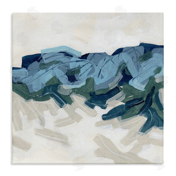 stupell industries June Erica Vess | Busy Beach Tide Wave Abstraction Blue Movement Wall Art