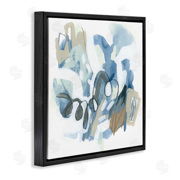 Stupell Industries June Erica Vess | Busy Blue Shapes Arrangement Wall Art