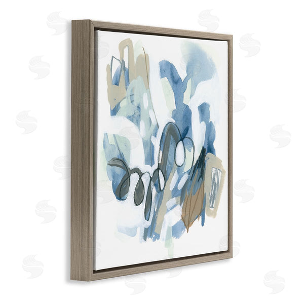 Stupell Industries June Erica Vess | Busy Blue Shapes Arrangement Wall Art