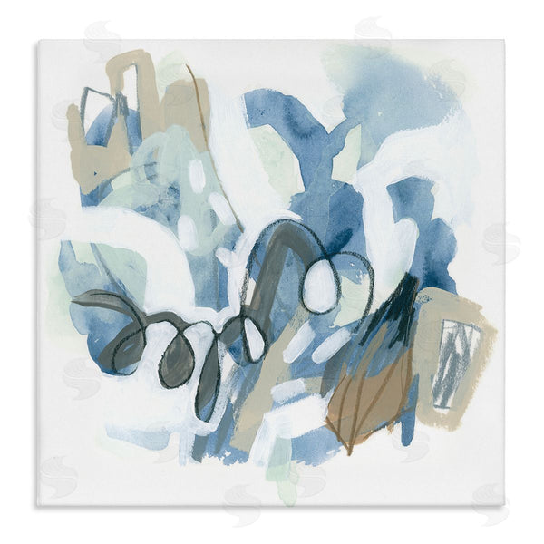 stupell industries June Erica Vess | Busy Blue Shapes Arrangement Wall Art