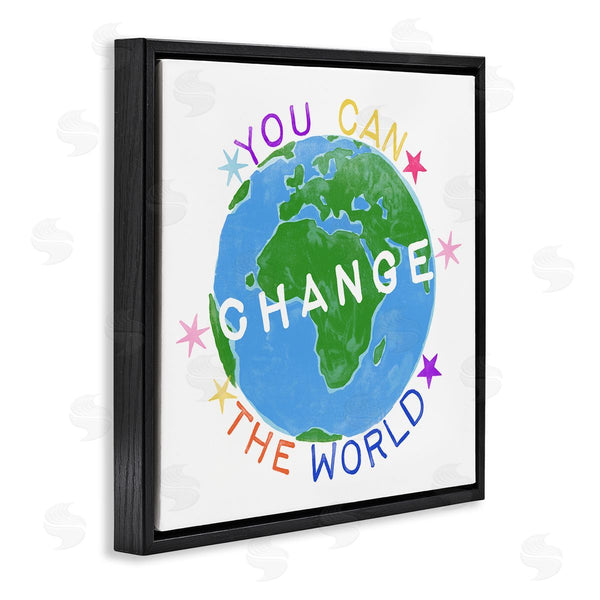 Stupell Industries June Erica Vess | Change The World Kids Quote