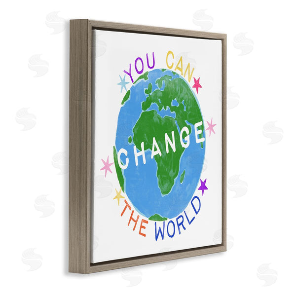 Stupell Industries June Erica Vess | Change The World Kids Quote