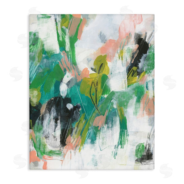 stupell industries June Erica Vess | Chaotic Green and Pink Abstract