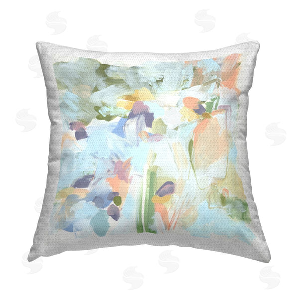 Stupell Industries June Erica Vess | Chaotic Pastel Arrangement Printed Throw Pillow