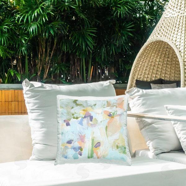 Stupell Industries June Erica Vess | Chaotic Pastel Arrangement Printed Throw Pillow