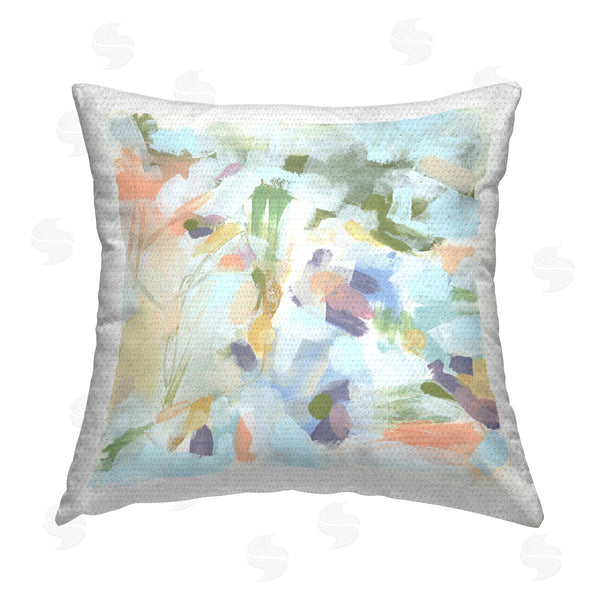 Stupell Industries June Erica Vess | Chaotic Pastel Impression Printed Throw Pillow