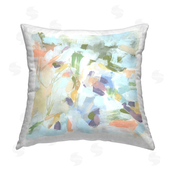 stupell industries June Erica Vess | Chaotic Pastel Impression Printed Throw Pillow