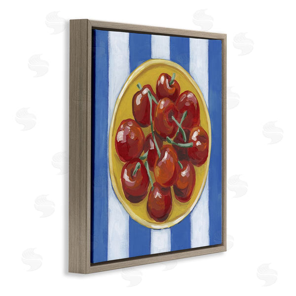 Stupell Industries June Erica Vess | Cherry Bowl Over Stripes