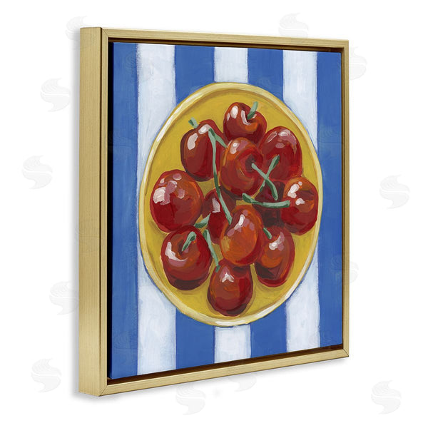 Stupell Industries June Erica Vess | Cherry Bowl Over Stripes