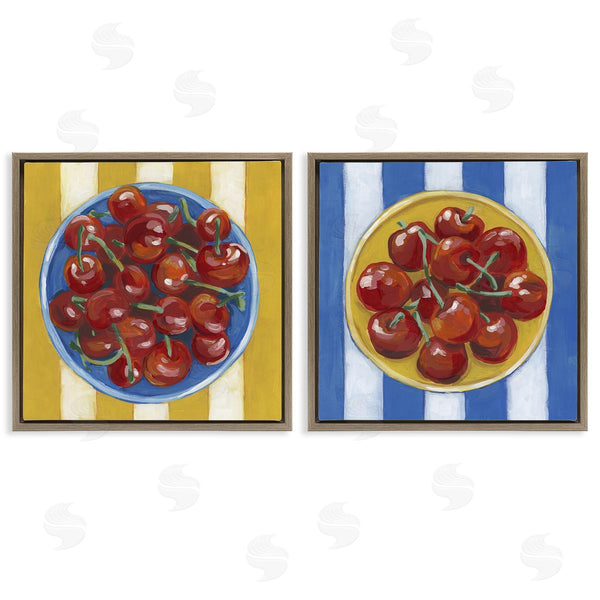 Stupell Industries June Erica Vess | Cherry Bowl Summer Stripes