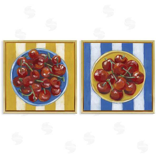 Stupell Industries June Erica Vess | Cherry Bowl Summer Stripes