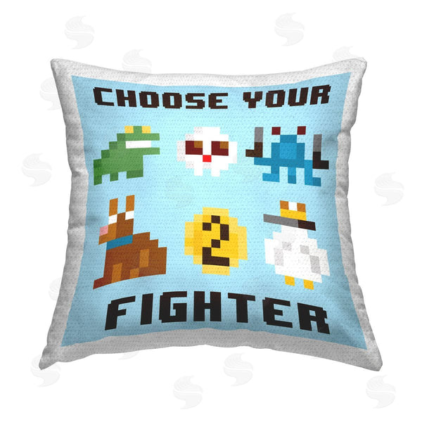 Stupell Industries June Erica Vess | Choose Gaming Fighter Printed Throw Pillow