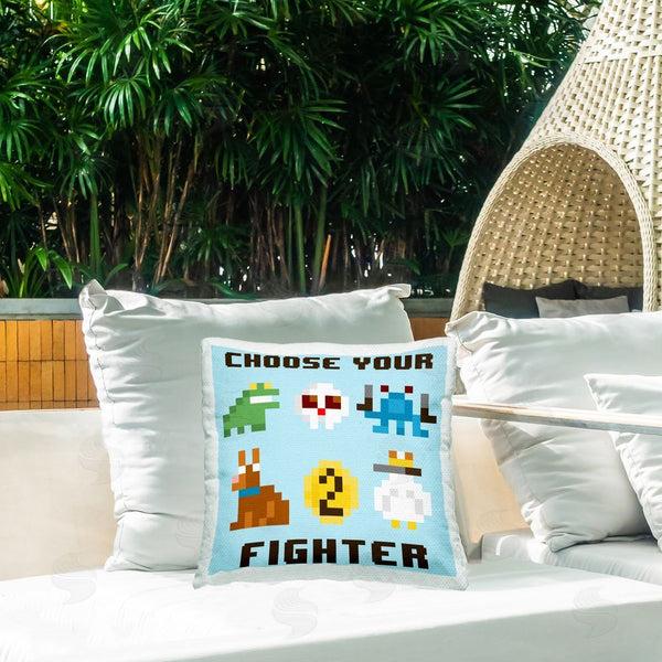 Stupell Industries June Erica Vess | Choose Gaming Fighter Printed Throw Pillow