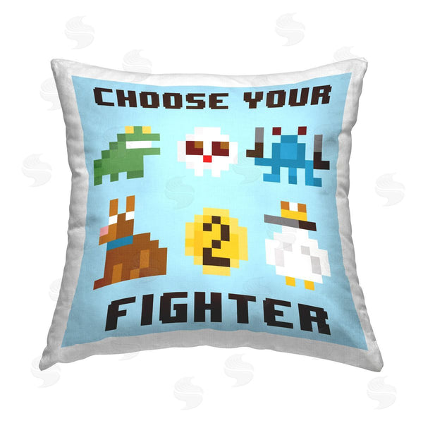 stupell industries June Erica Vess | Choose Gaming Fighter Printed Throw Pillow