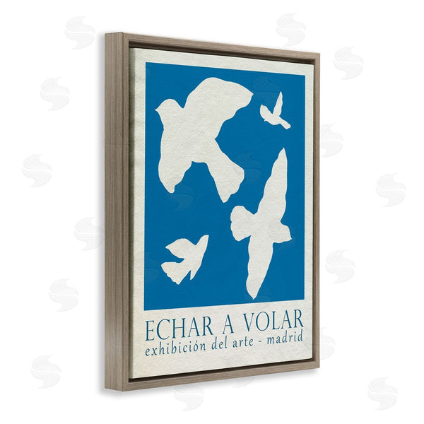 Stupell Industries June Erica Vess | Classic Exhibition Blue Birds Wall Art