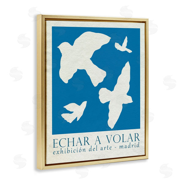 Stupell Industries June Erica Vess | Classic Exhibition Blue Birds Wall Art