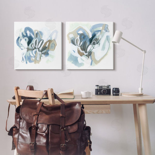Stupell Industries June Erica Vess | Contemporary Blue Squiggle Composition Wall Art