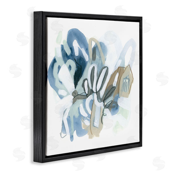 Stupell Industries June Erica Vess | Contemporary Blue Squiggle Shapes Wall Art