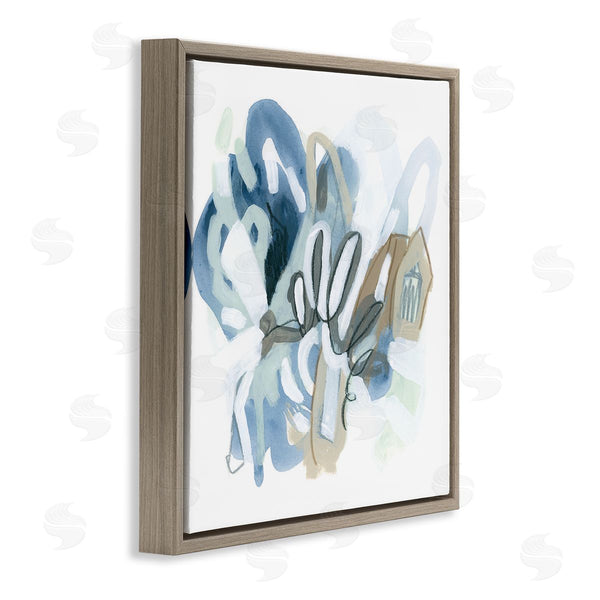 Stupell Industries June Erica Vess | Contemporary Blue Squiggle Shapes Wall Art