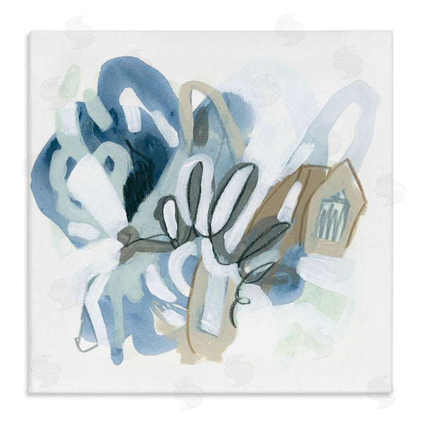 stupell industries June Erica Vess | Contemporary Blue Squiggle Shapes Wall Art