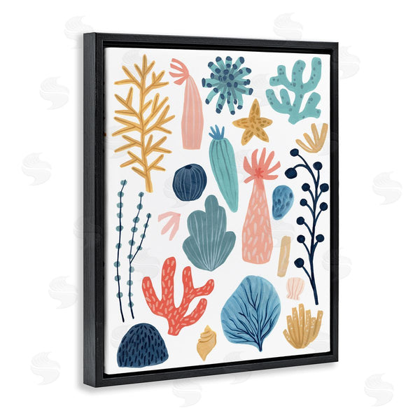 Stupell Industries June Erica Vess | Coral Reef Ocean Life Playful Pastel Sea Plants