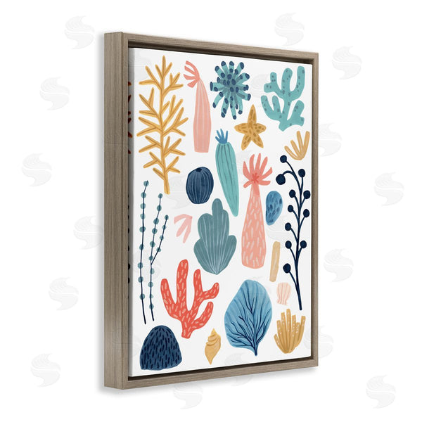 Stupell Industries June Erica Vess | Coral Reef Ocean Life Playful Pastel Sea Plants