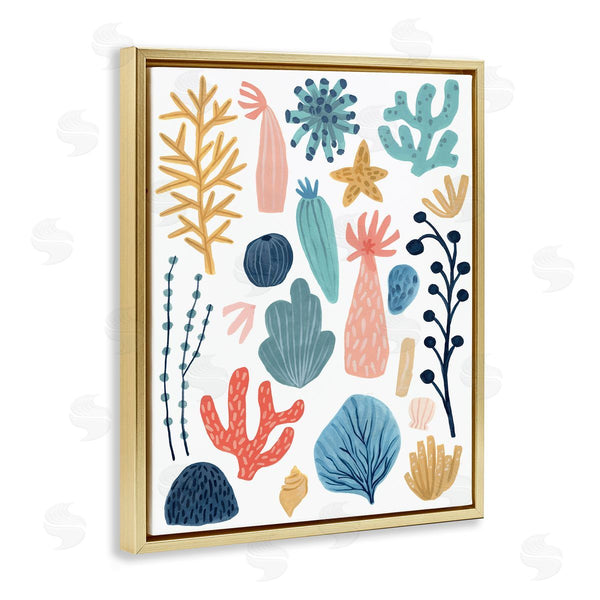 Stupell Industries June Erica Vess | Coral Reef Ocean Life Playful Pastel Sea Plants