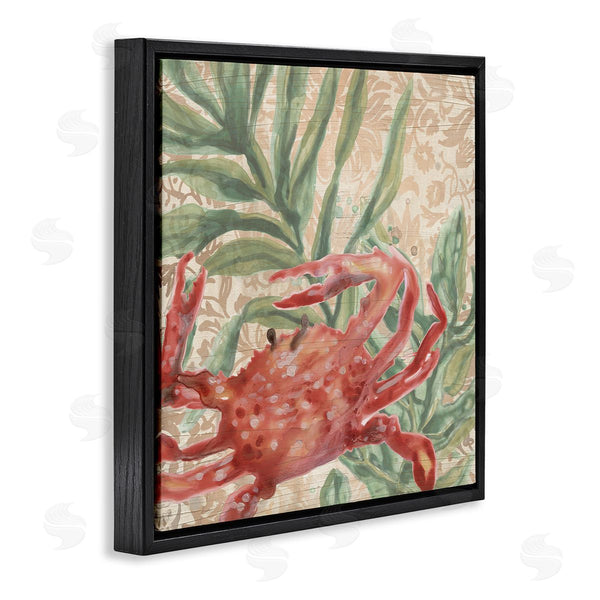 Stupell Industries June Erica Vess | Crab On Floral Pattern