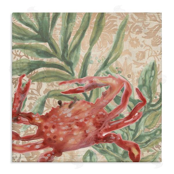 stupell industries June Erica Vess | Crab on Floral Pattern