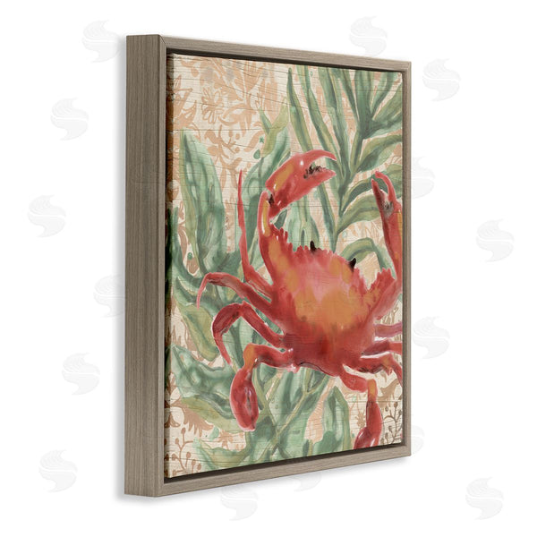 Stupell Industries June Erica Vess | Crab On Palm Leaves