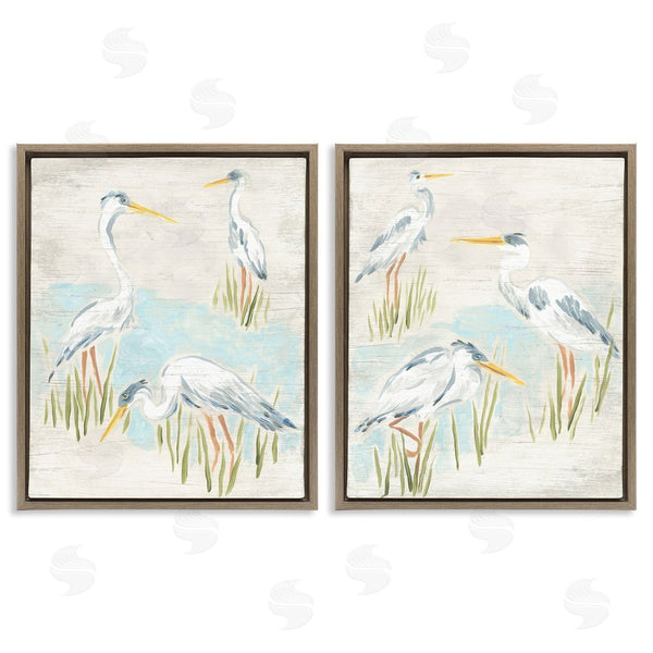 Stupell Industries June Erica Vess | Cranes In Marsh Pond Wall Art