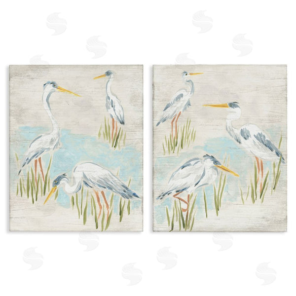 stupell industries June Erica Vess | Cranes in Marsh Pond Wall Art