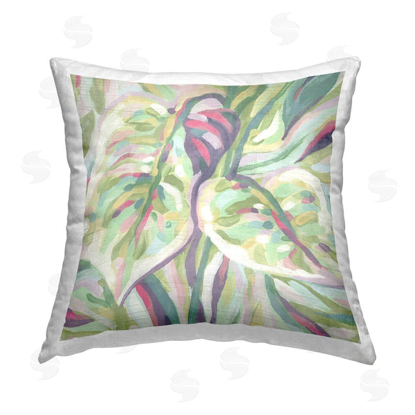 stupell industries June Erica Vess | Curling Leaves Pattern Printed Throw Pillow