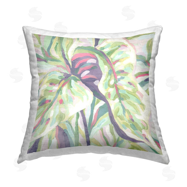 stupell industries June Erica Vess | Curving Leaves Pattern Printed Throw Pillow