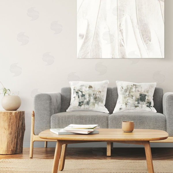 Stupell Industries June Erica Vess | Distressed Pale Paint Printed Throw Pillow Set