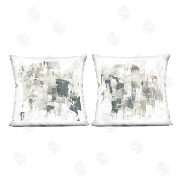 stupell industries June Erica Vess | Distressed Pale Paint Printed Throw Pillow Set