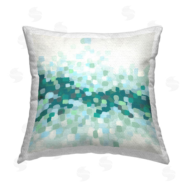 Stupell Industries June Erica Vess | Dotted Green Shapes Printed Throw Pillow