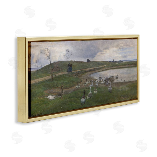 Stupell Industries June Erica Vess | Ducks Wading In Pond Wall Art