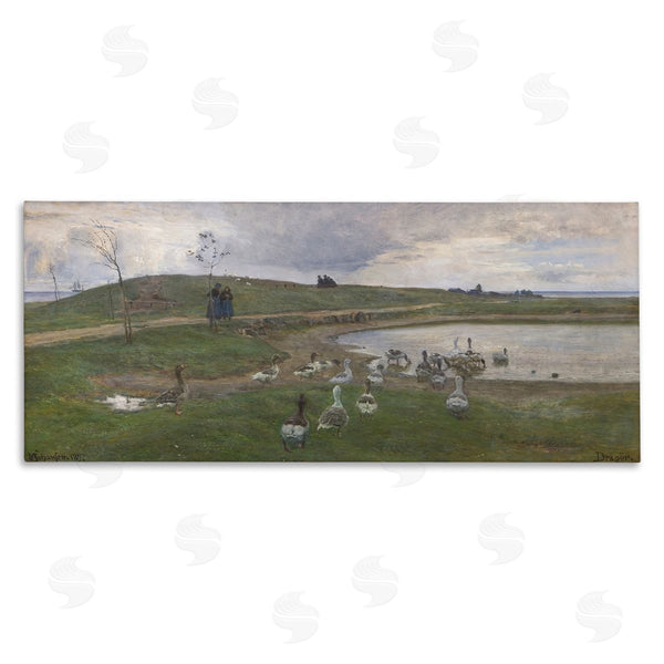 stupell industries June Erica Vess | Ducks Wading in Pond Wall Art