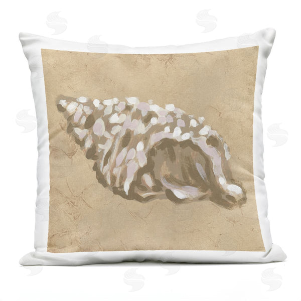 Stupell Industries June Erica Vess | Earth Tone Conch Printed Throw Pillow