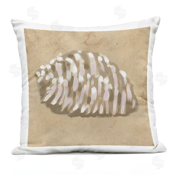 Stupell Industries June Erica Vess | Earth Tone Expressionist Shell Printed Throw Pillow