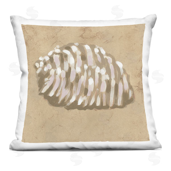 stupell industries June Erica Vess | Earth Tone Expressionist Shell Printed Throw Pillow