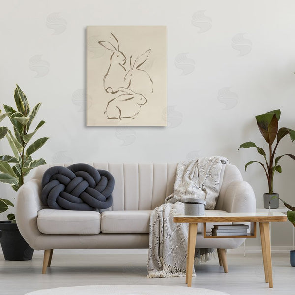 Stupell Industries June Erica Vess | Earthtone Bunny Sketch Wall Art