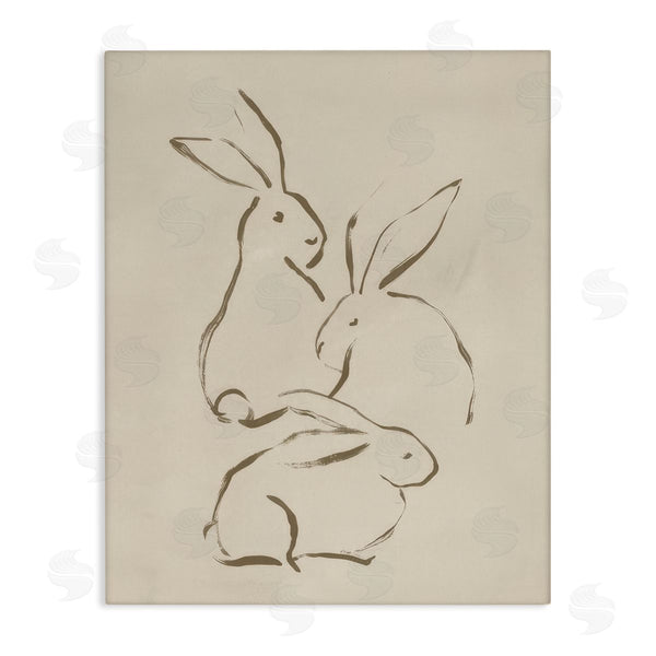 stupell industries June Erica Vess | Earthtone Bunny Sketch Wall Art