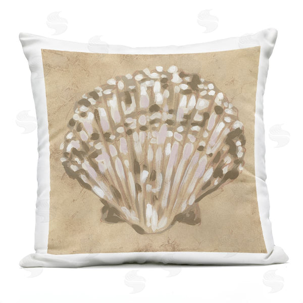 Stupell Industries June Erica Vess | Earthtone Clam Shell Printed Throw Pillow
