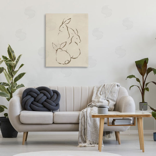 Stupell Industries June Erica Vess | Earthtone Rabbit Sketch Wall Art