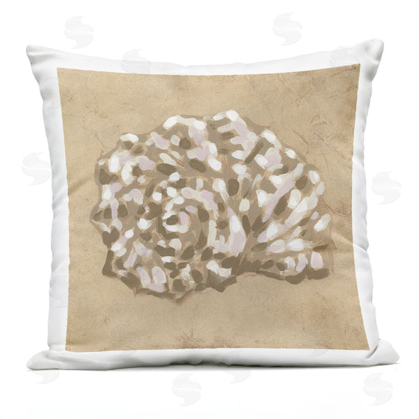 Stupell Industries June Erica Vess | Earthy Tone Seashell Printed Throw Pillow
